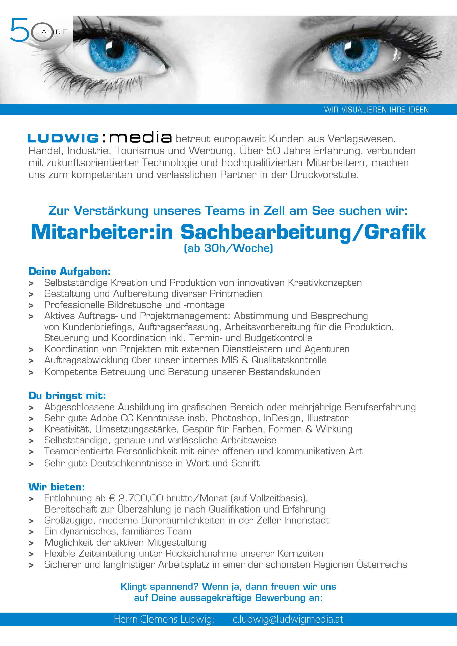 Mitarbeiter:in Sachbearbeitung/Grafik